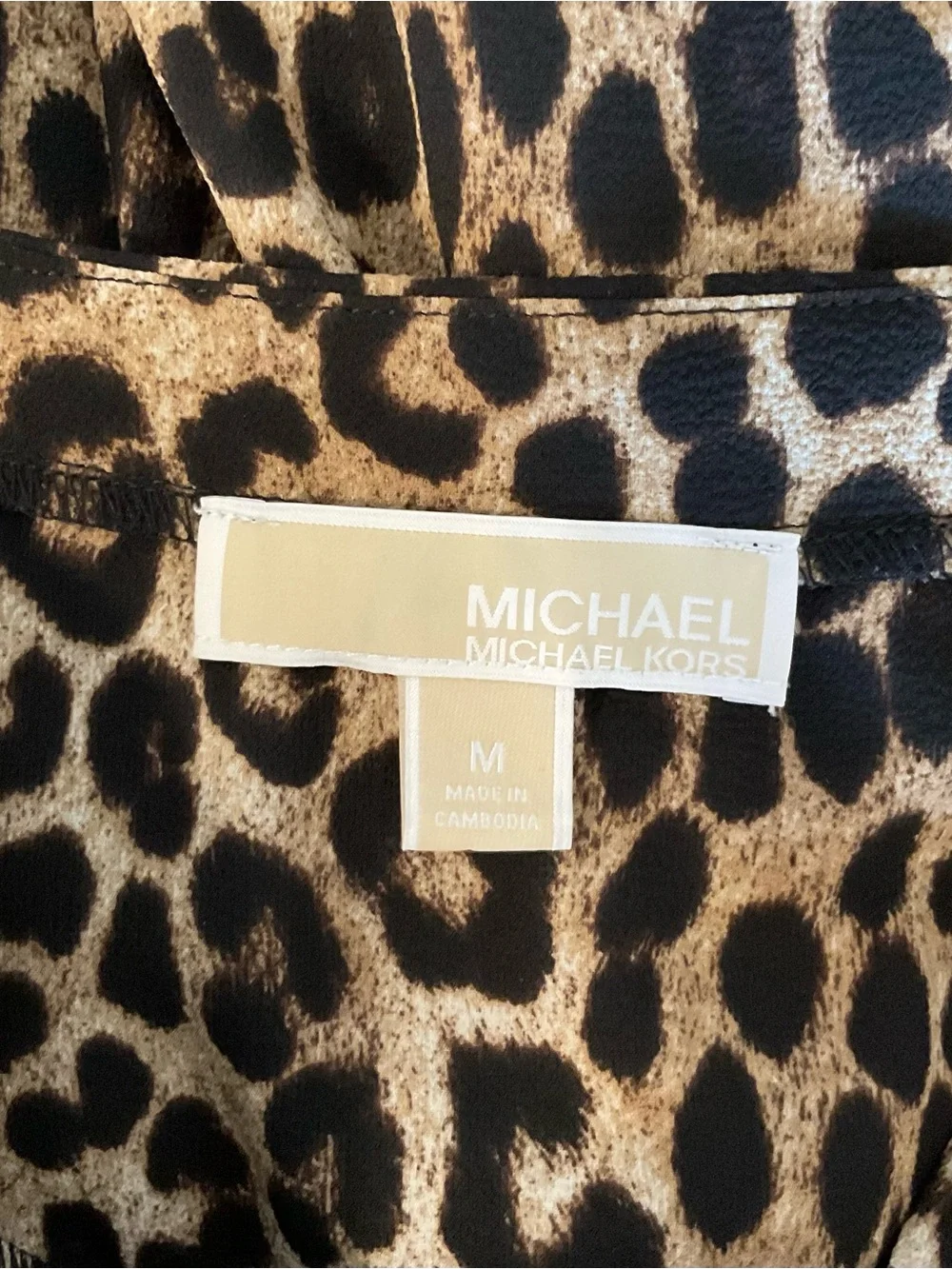 Michael Kors Leopard Print Top - Black & Brown